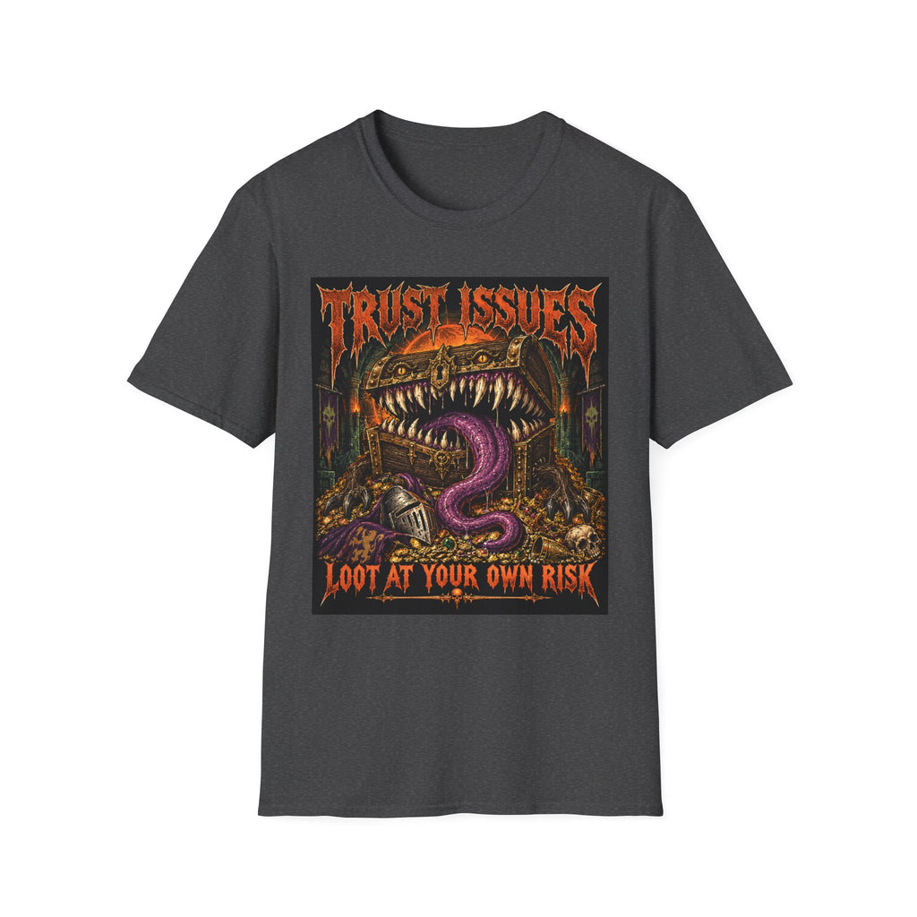 Trust Issues T-Shirt — Gothic Monster Graphic Tee ("Trust Issues" text)