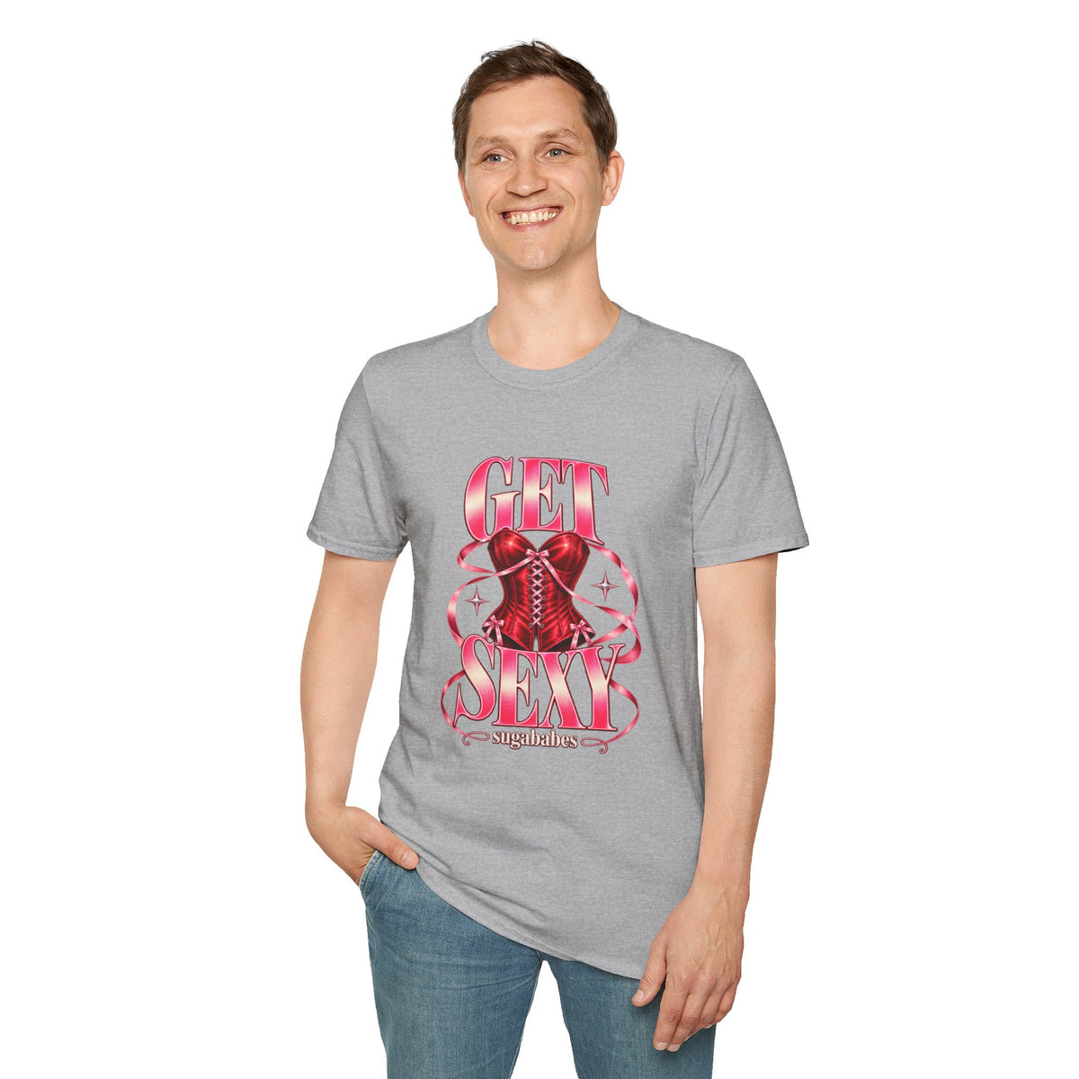 Get Sexy | Sugababes | Corset Retro Pink Y2K Vibe Graphic T Shirt