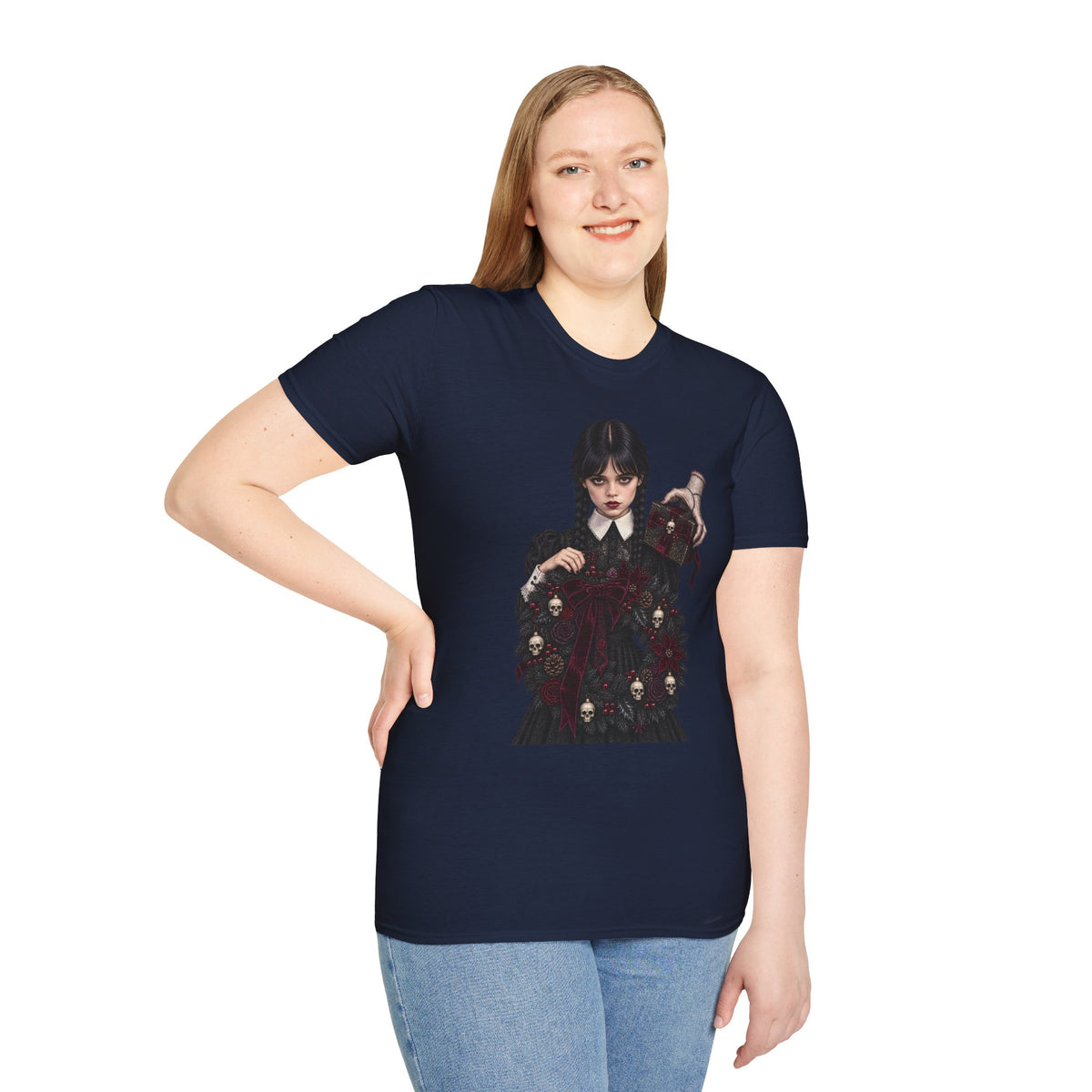 Wednesday Addams | Gothic Chrismtas Portrait T-Shirt