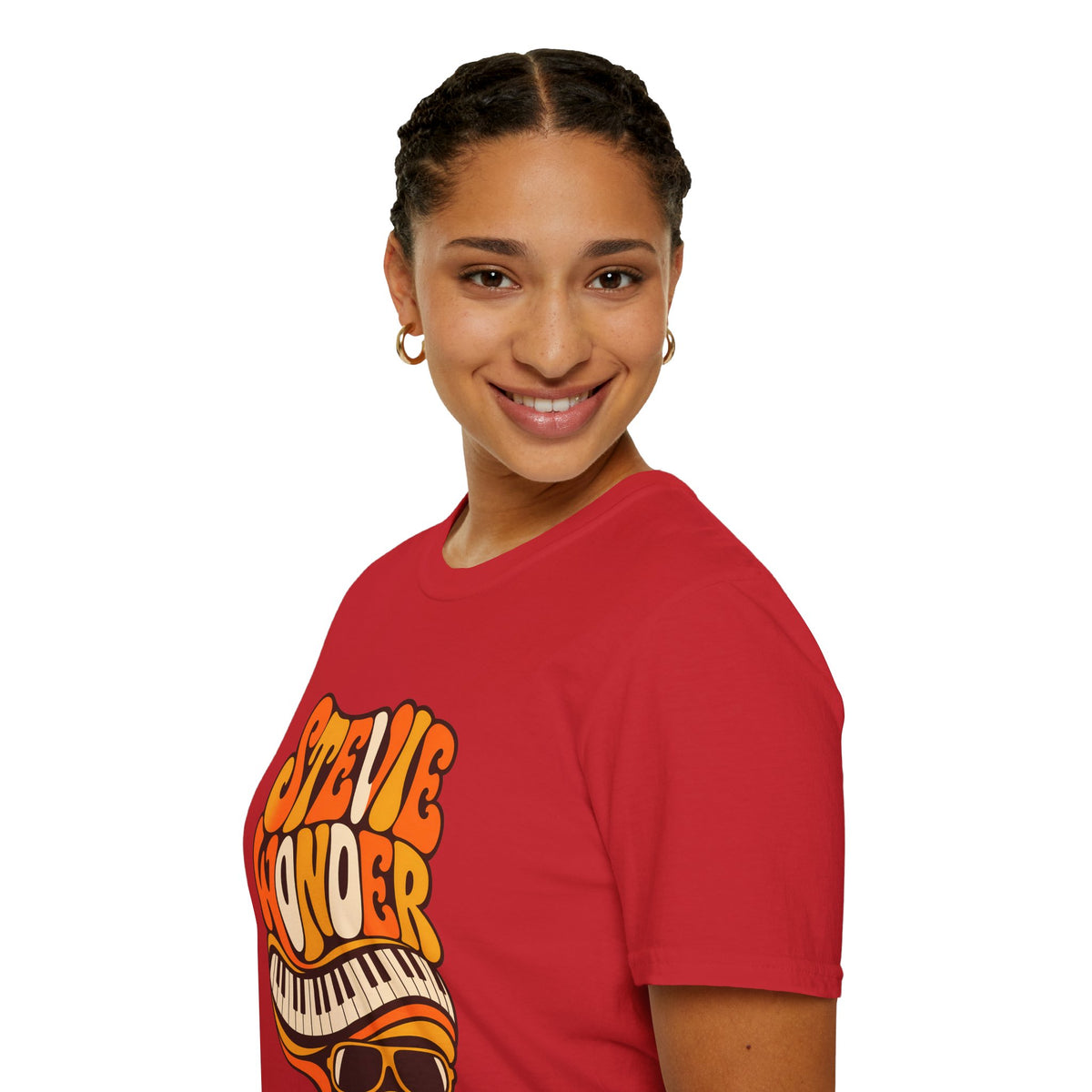Stevie Wonder Piano Psychedelic Retro Band T-Shirt