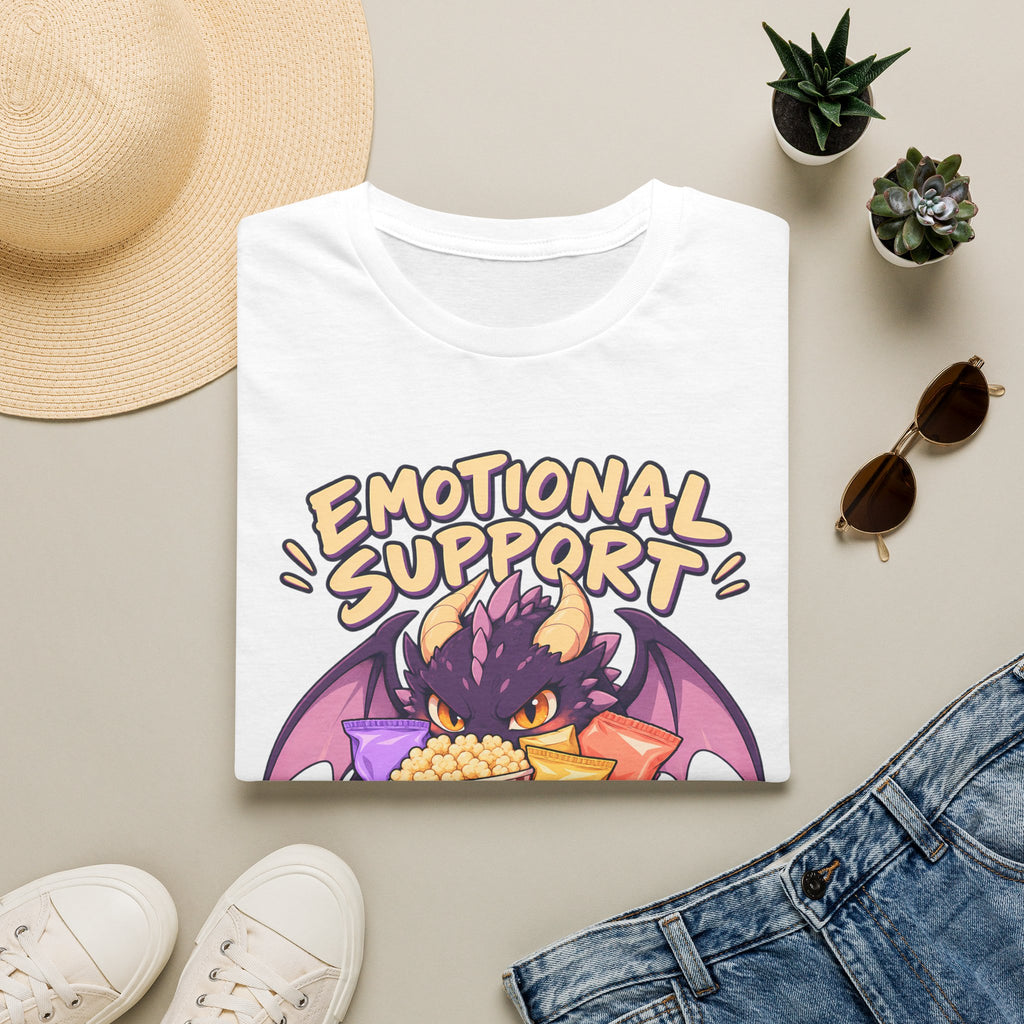 Emotional Support Snacks | Cute Dragon Eating Popcorn Anime Shirt