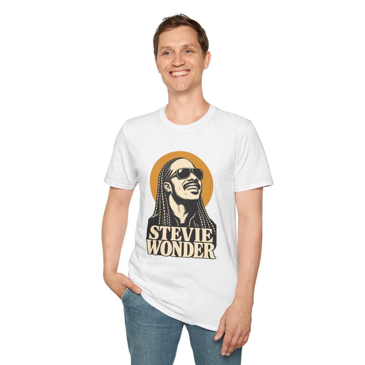 Stevie Wonder Graphic T-Shirt - Retro Soul Music Tee