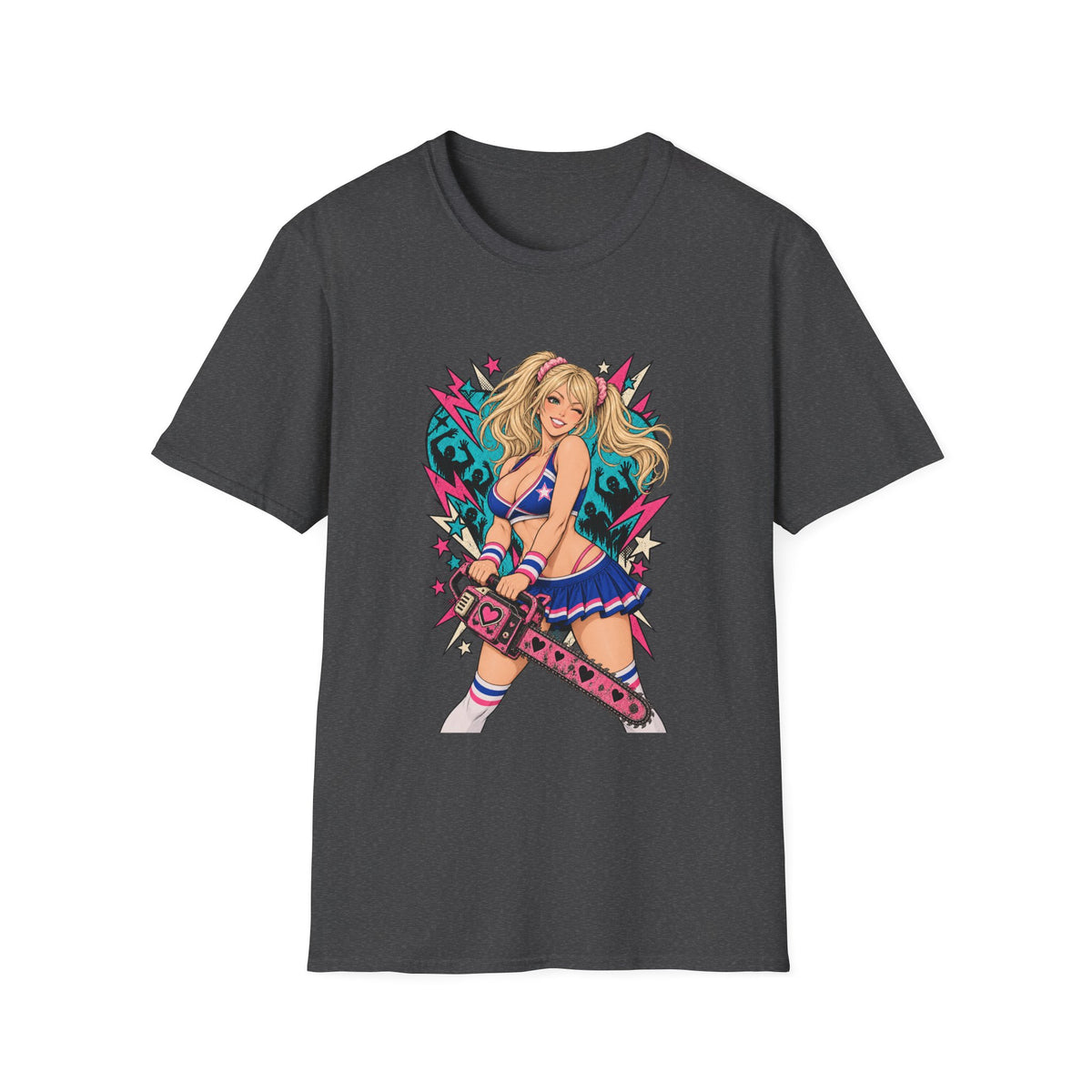 Juliet Starling | Lollipop Chainsaw | Zombie Game | Sexy Pin Up Girl T Shirt