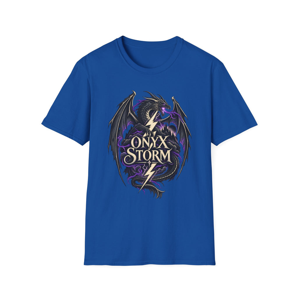 Onyx Storm Dragon T-Shirt | Book Inspired Gothic Lightning Fantasy Tee