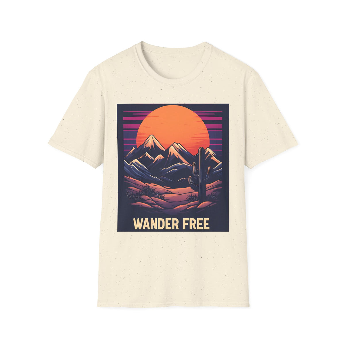 Sunset Mountains T-Shirt — Retro Desert Sunset Graphic Tee