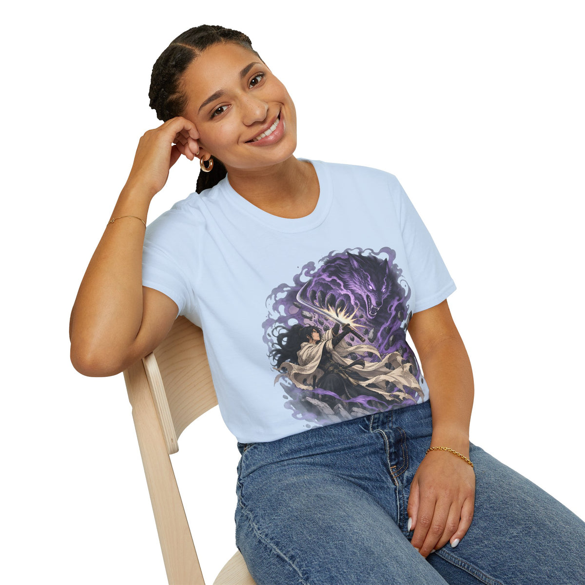 Trial of the Wolf | Samurai Anime Storm Warrior T-Shirt