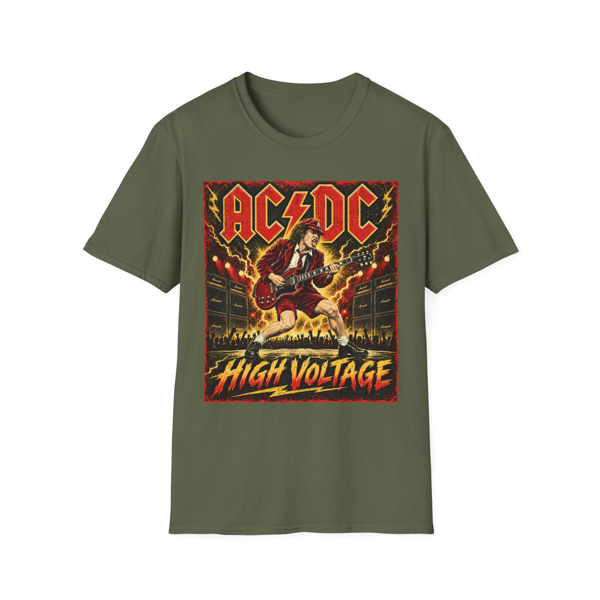 AC/DC High Voltage Graphic T-Shirt — Classic Rock Band Tee