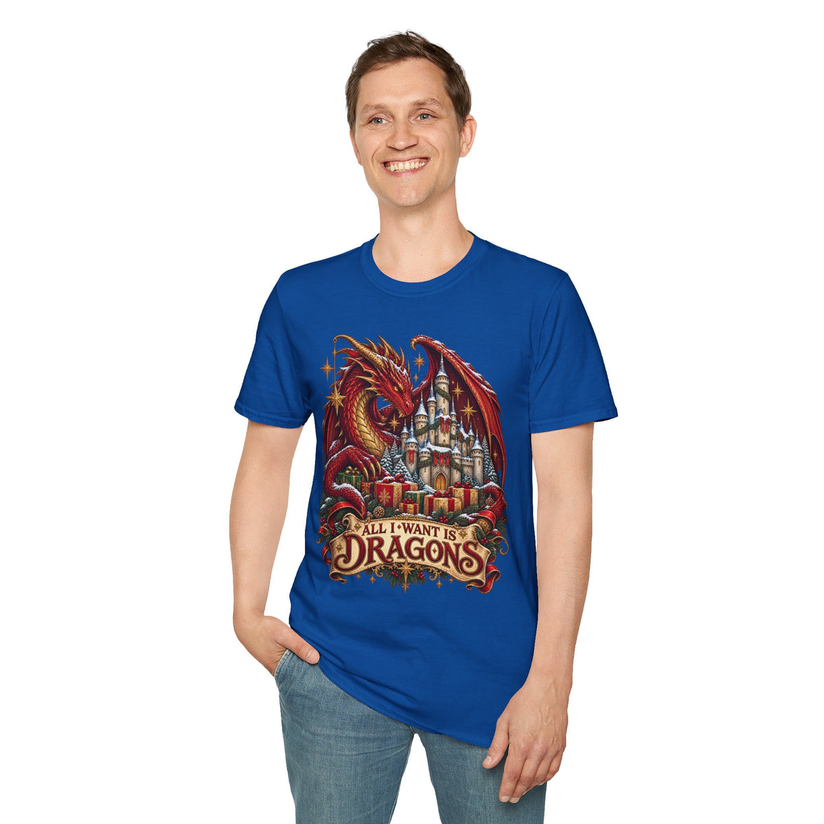All I Want For Christmas | Dragon Castle T-Shirt