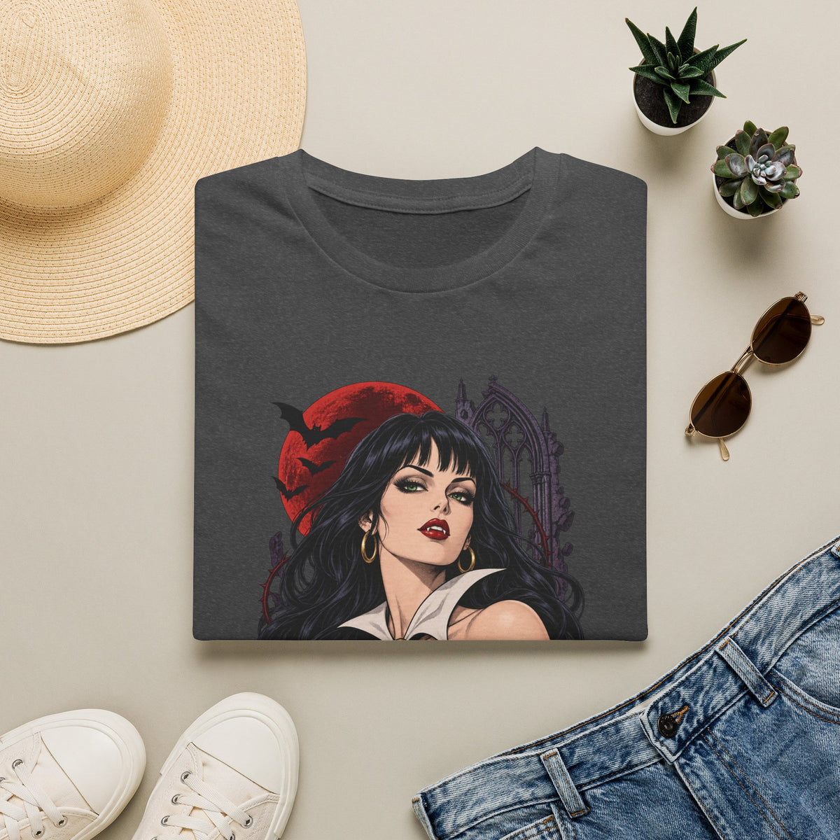 Vampirella | Sexy Halloween Vampire Pin Up Girl Sorceress Graphic T-Shirt