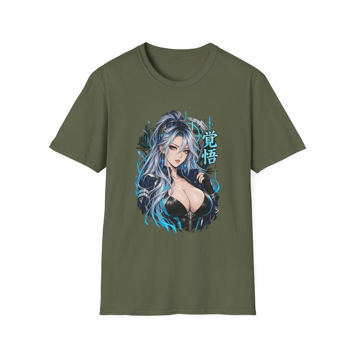 Angel | Sexy Cyberpunk Anime Sorceress Pin Up Girl | Waifu Graphic T-Shirt