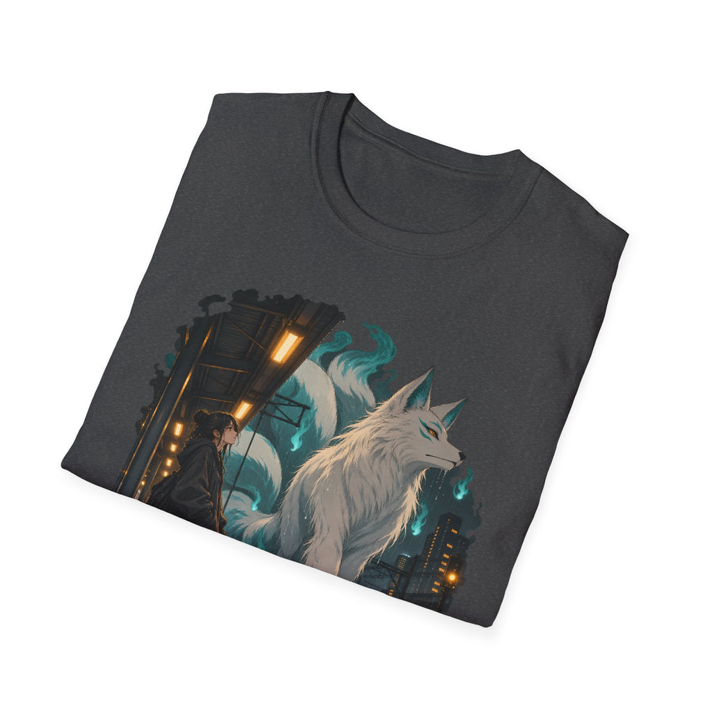 Wolf in the Rain | Last Train Home T-Shirt | Urban Nightscape Graphic Tee