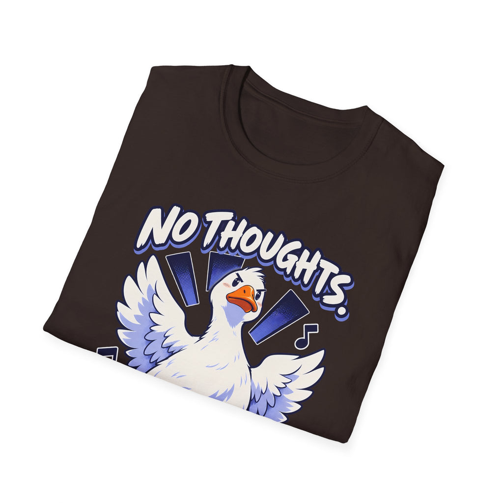 Cute Goose | No Thoughts, Just Boss Music T Shirt