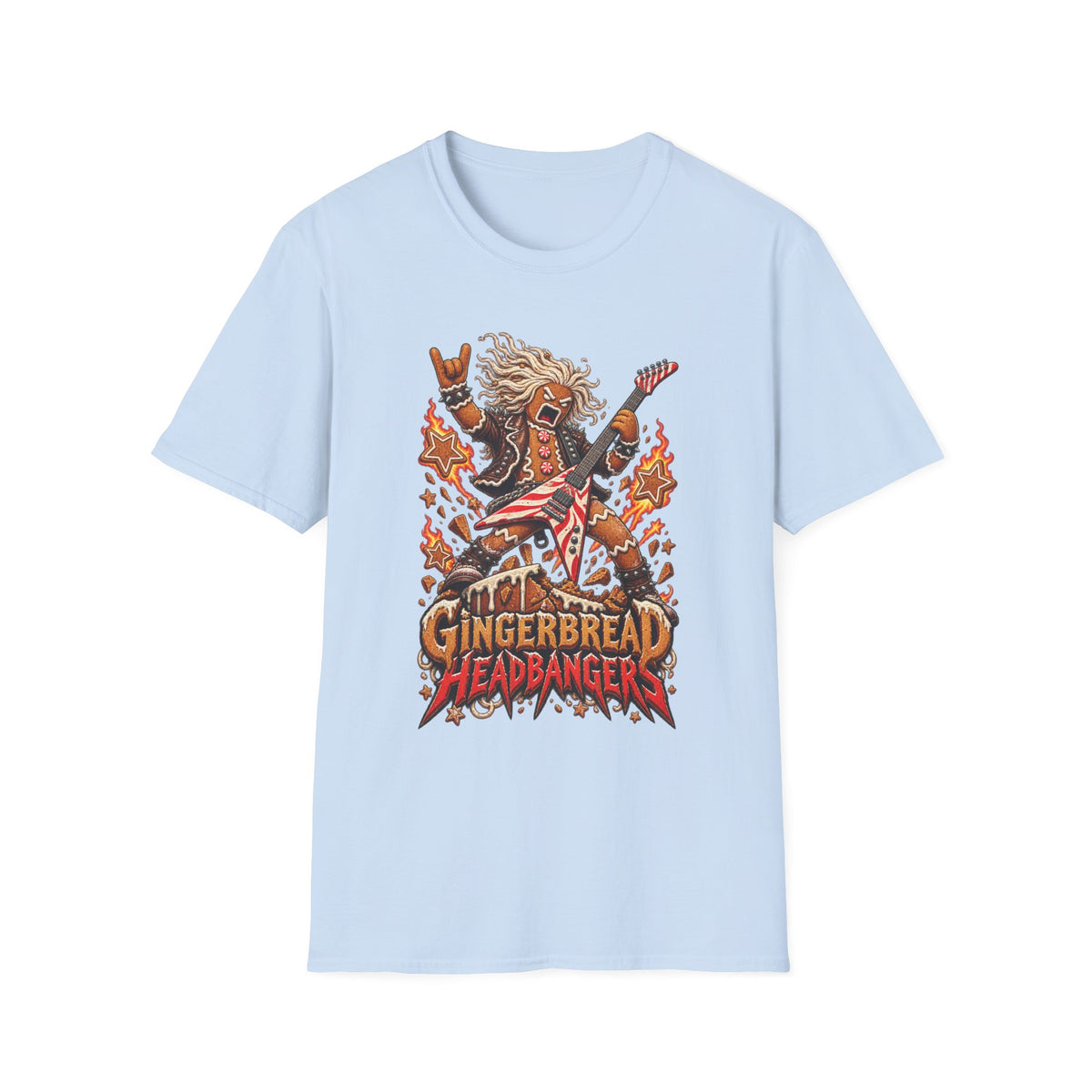 Gingerbread Headbangers | Christmas Funny Rock T-Shirt
