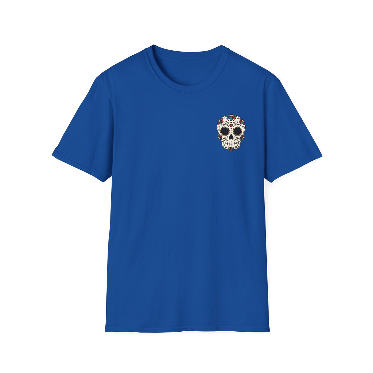 Sugar Skull Chest Print | Day of the Dead | Floral Skull Tee