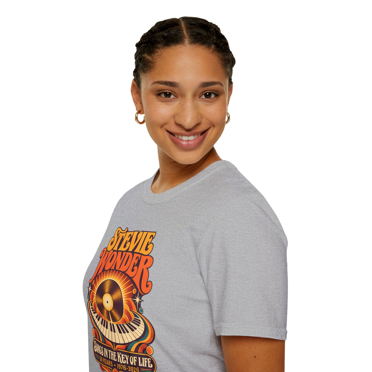 Stevie Wonder Retro Vinyl Tee - Songs In The Key Of Life Graphic T-Shirt