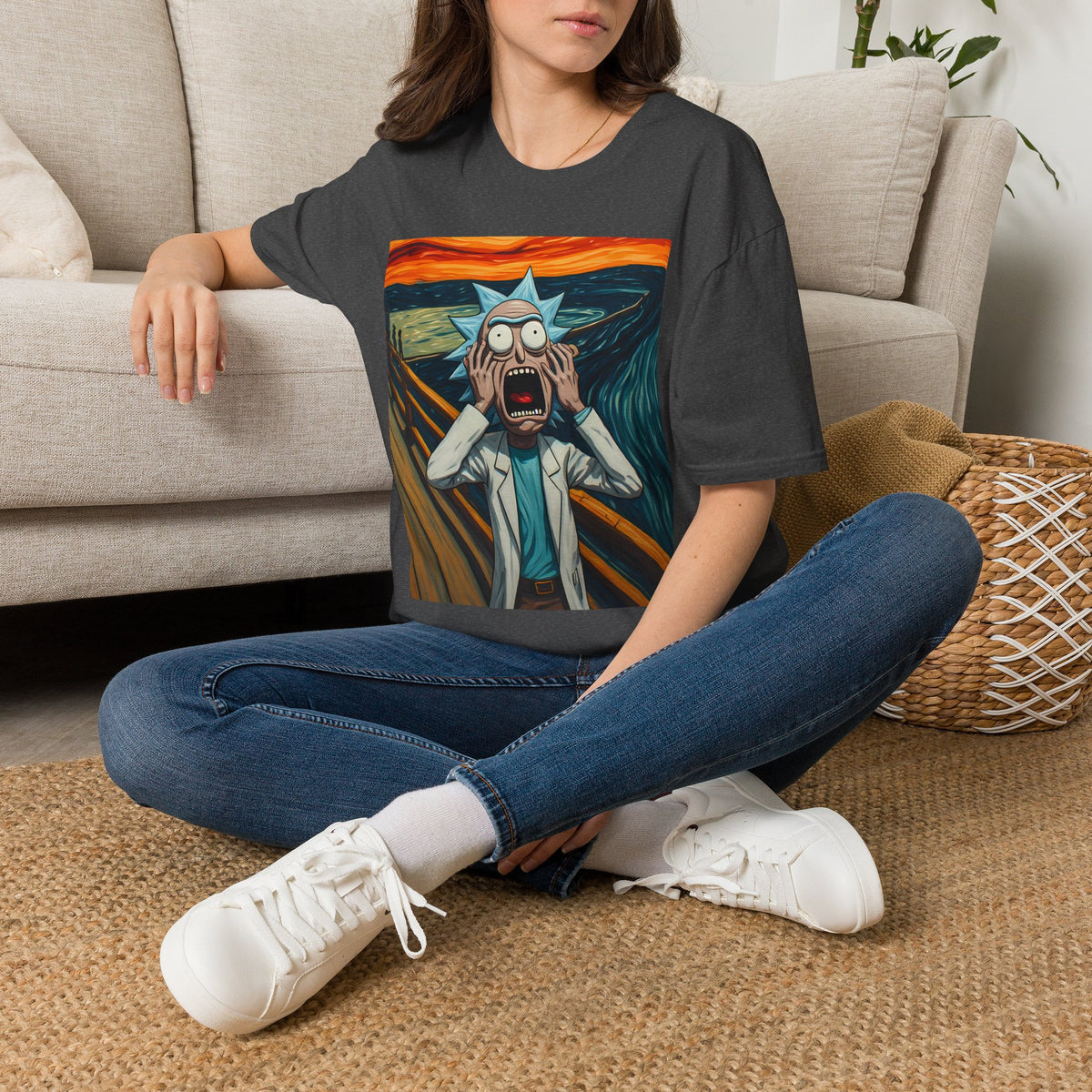 Rick Scream Tee — Rick and Morty Parody of The Scream T-Shirt