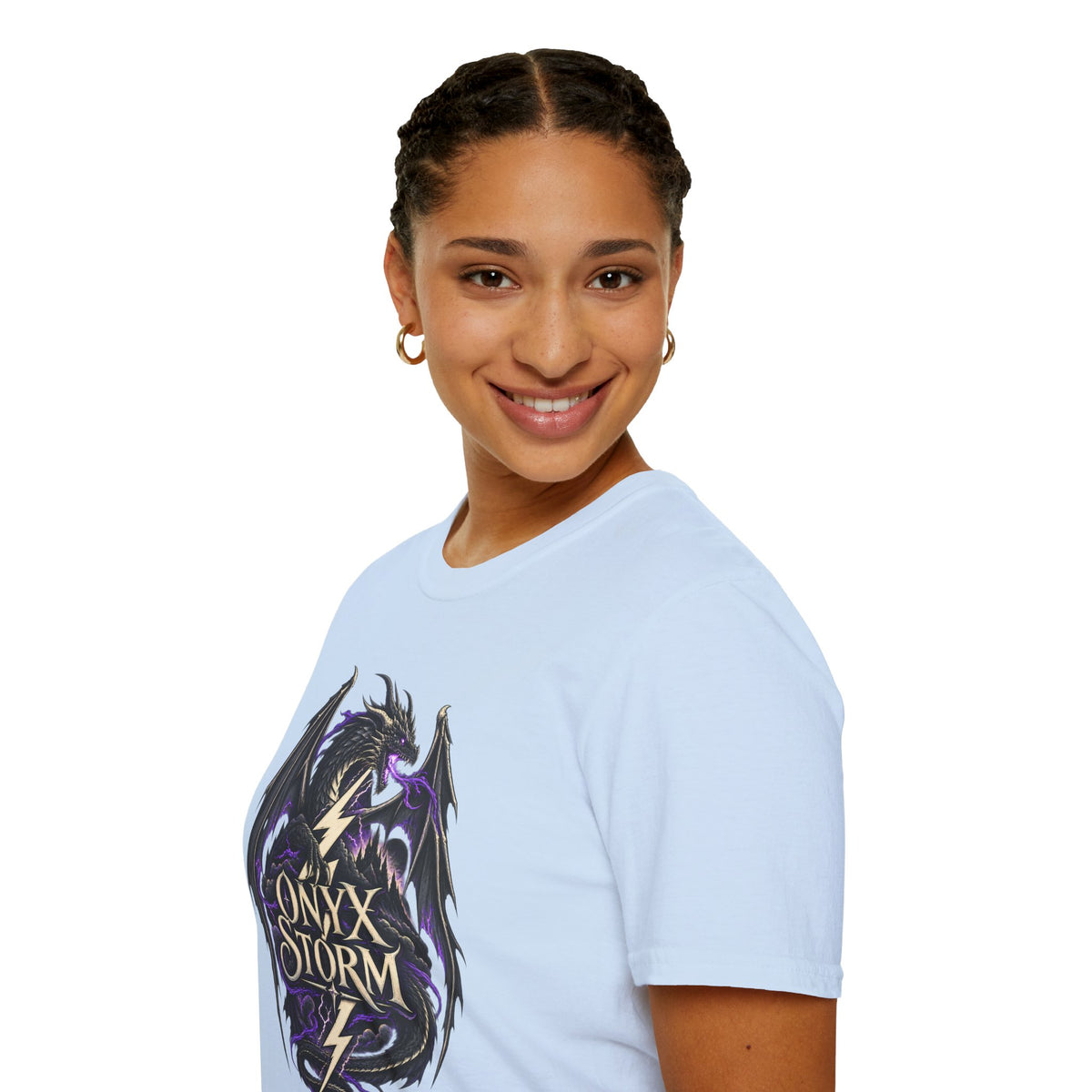 Onyx Storm Dragon T-Shirt | Book Inspired Gothic Lightning Fantasy Tee
