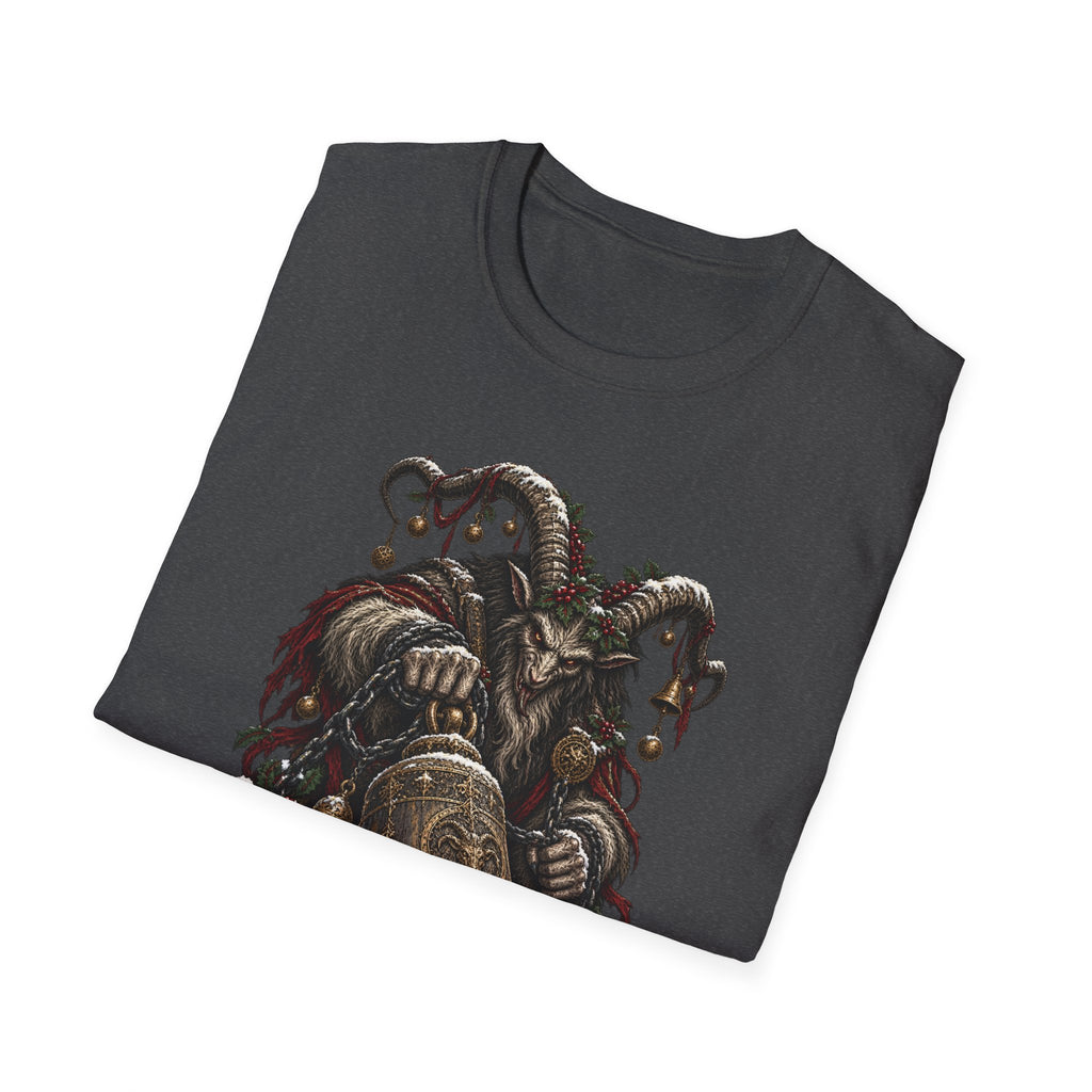 Krampus with Bell | Dark Christmas Demon T-Shirt