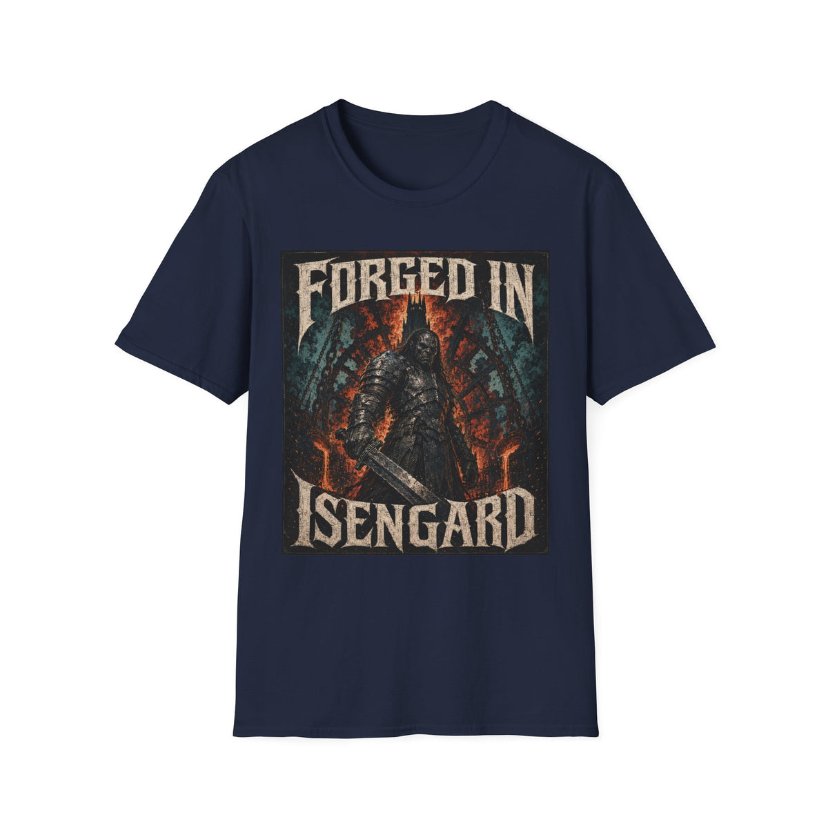 Forged in Isengard T-Shirt — Dark Fantasy Middle-earth Inspired Tee