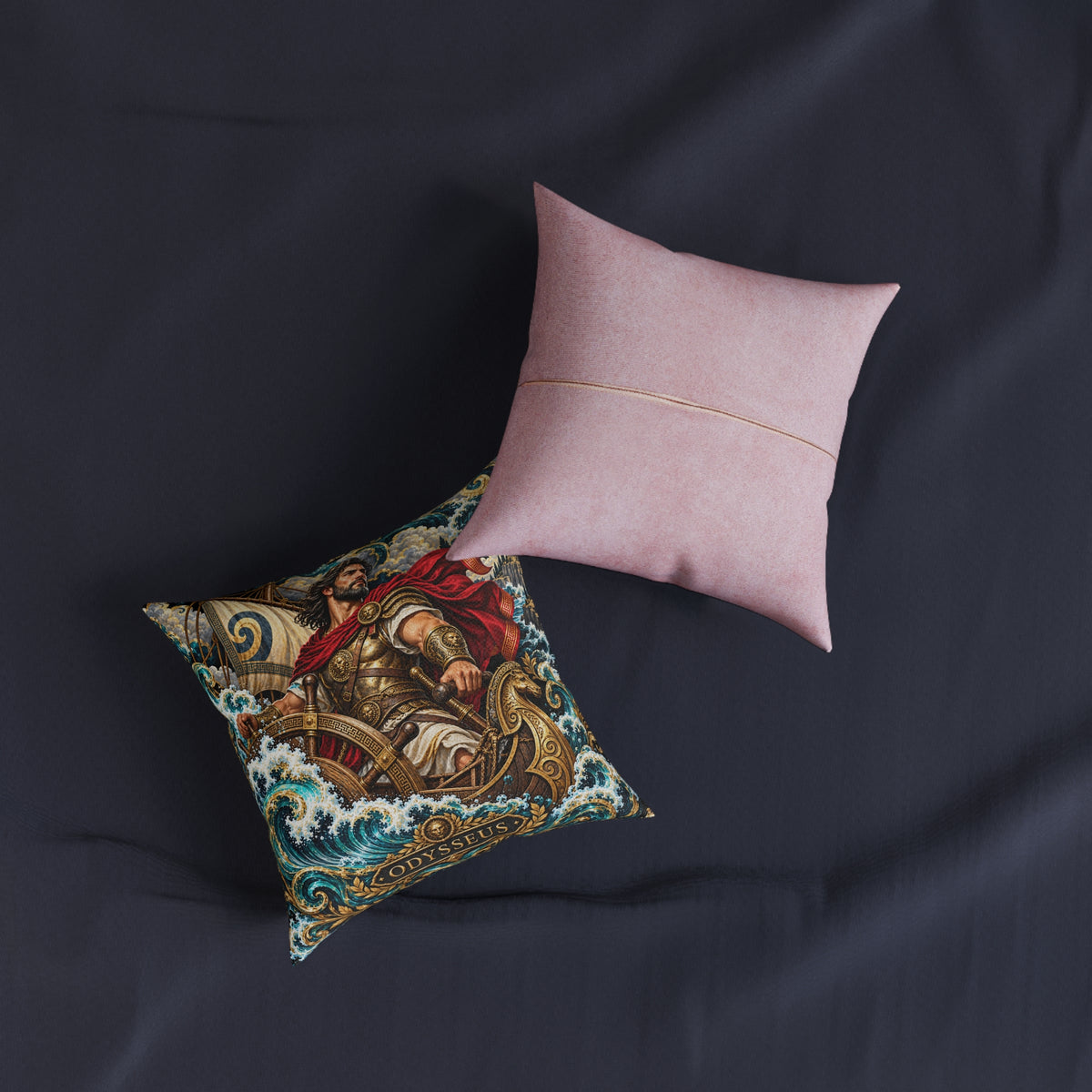 Odysseus Odyssey Greek Mythology Cushion, Decorative Sofa Pillow