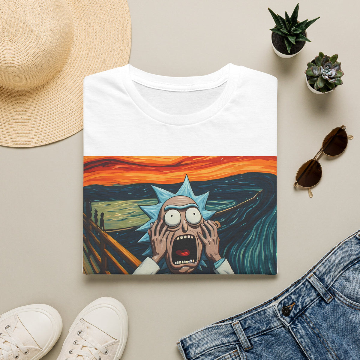 Rick Scream Tee — Rick and Morty Parody of The Scream T-Shirt
