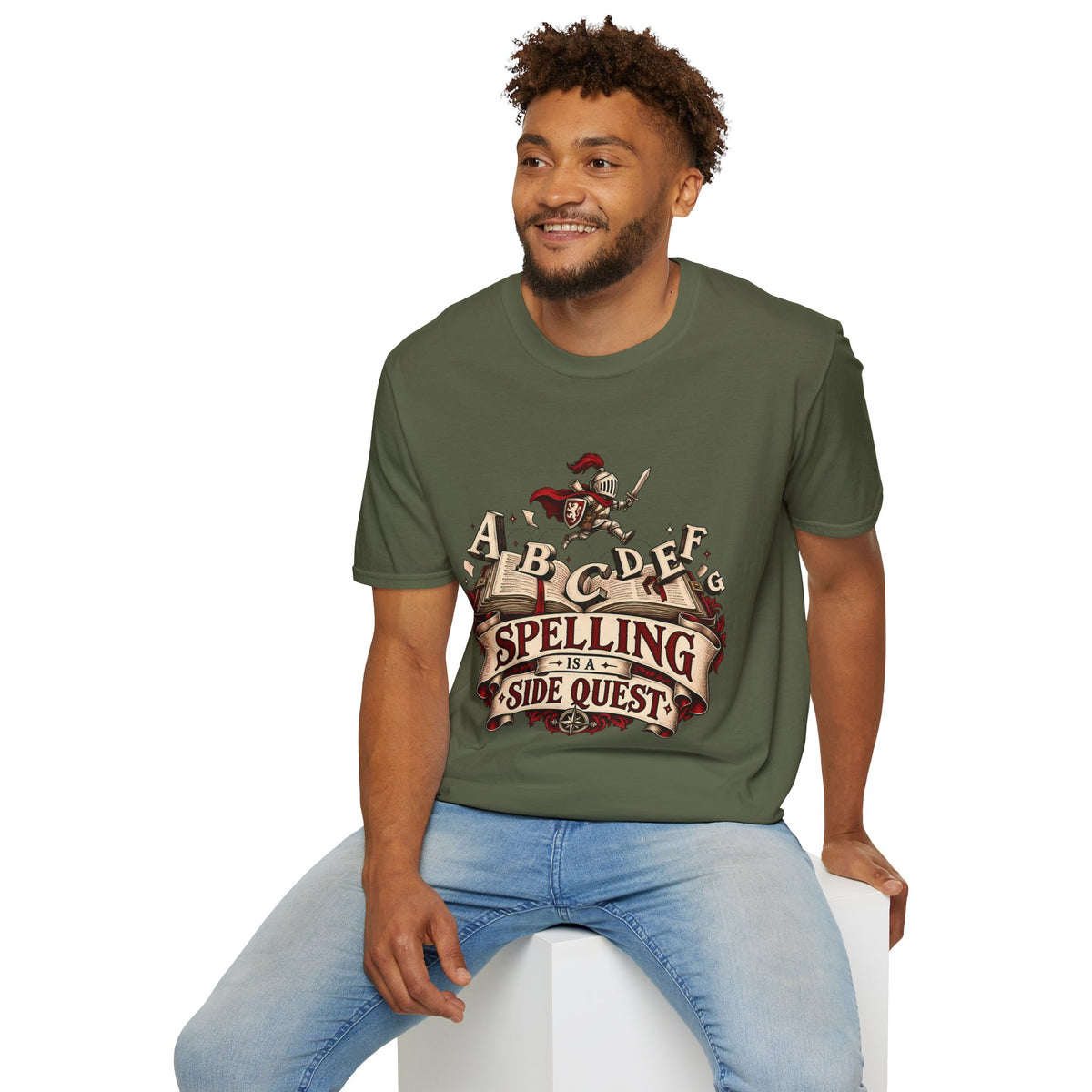 Spelling Is a Side Quest | Funny Spelling & Knight T Shirt