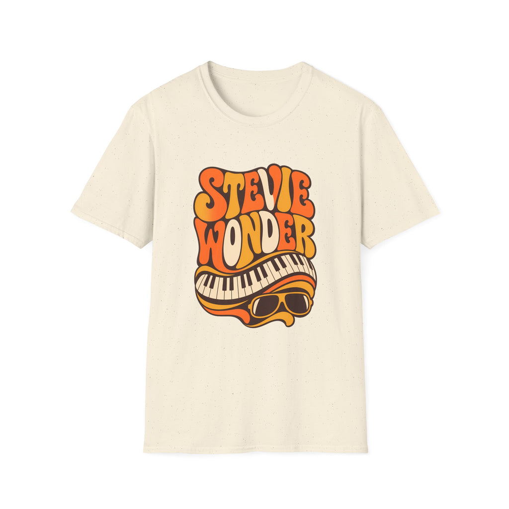 Stevie Wonder Piano Psychedelic Retro Band T-Shirt