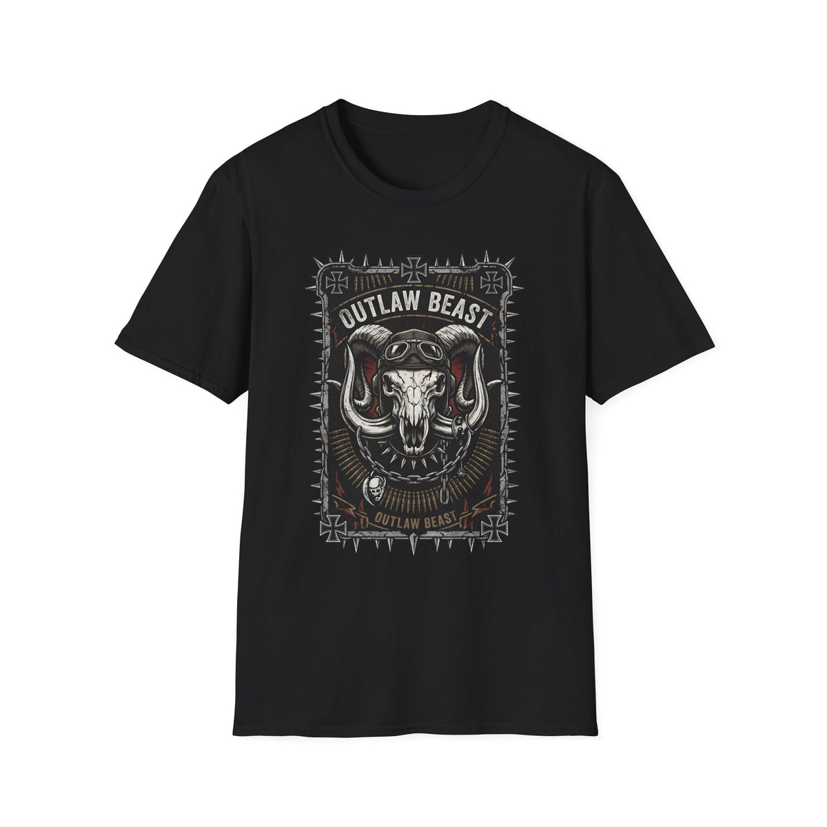 Outlaw Beast Skull T-Shirt — Biker Ranch Graphic Tee