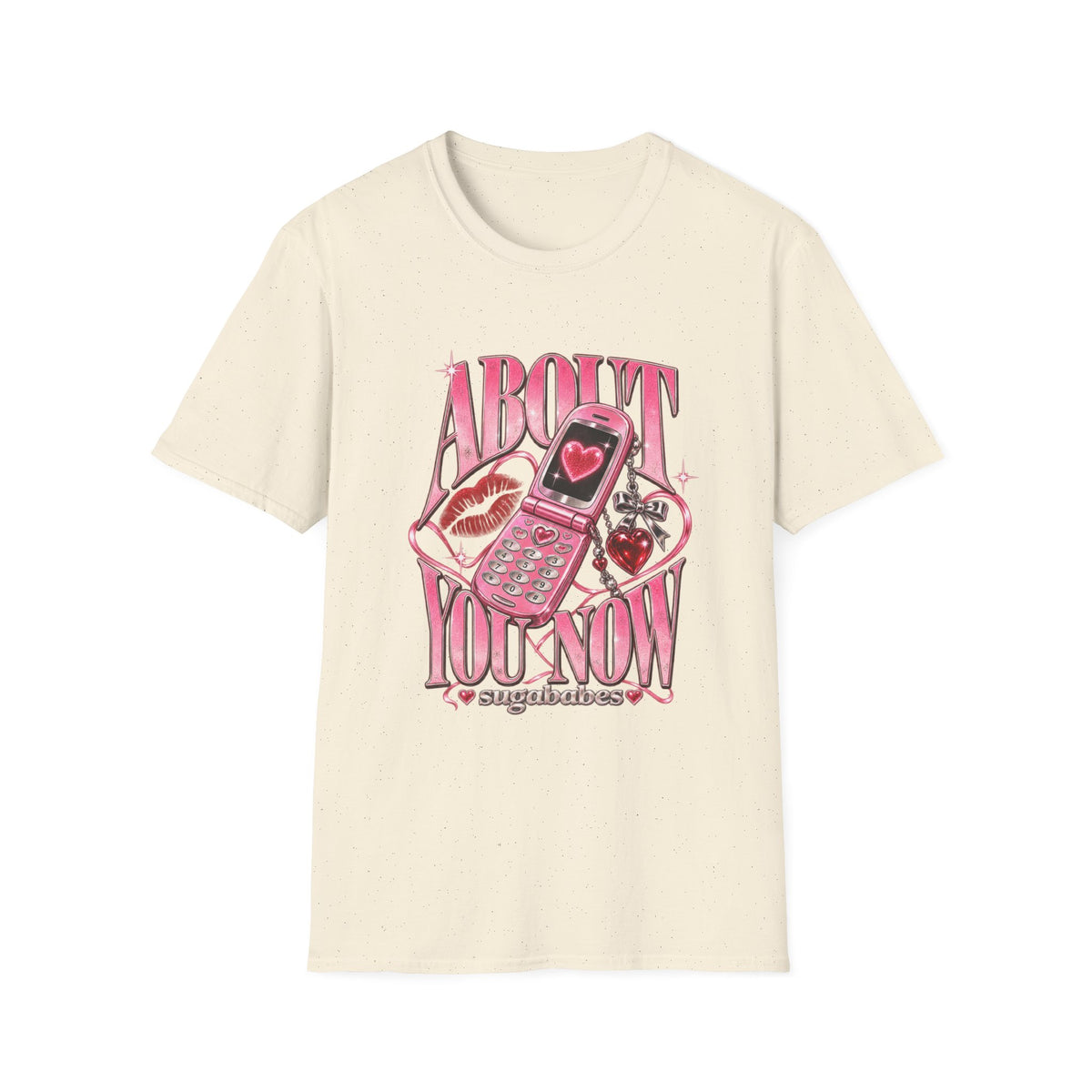 About You Now | Sugababes | Y2K Pink Phone & Heart Vintage Vibe Graphic T Shirt