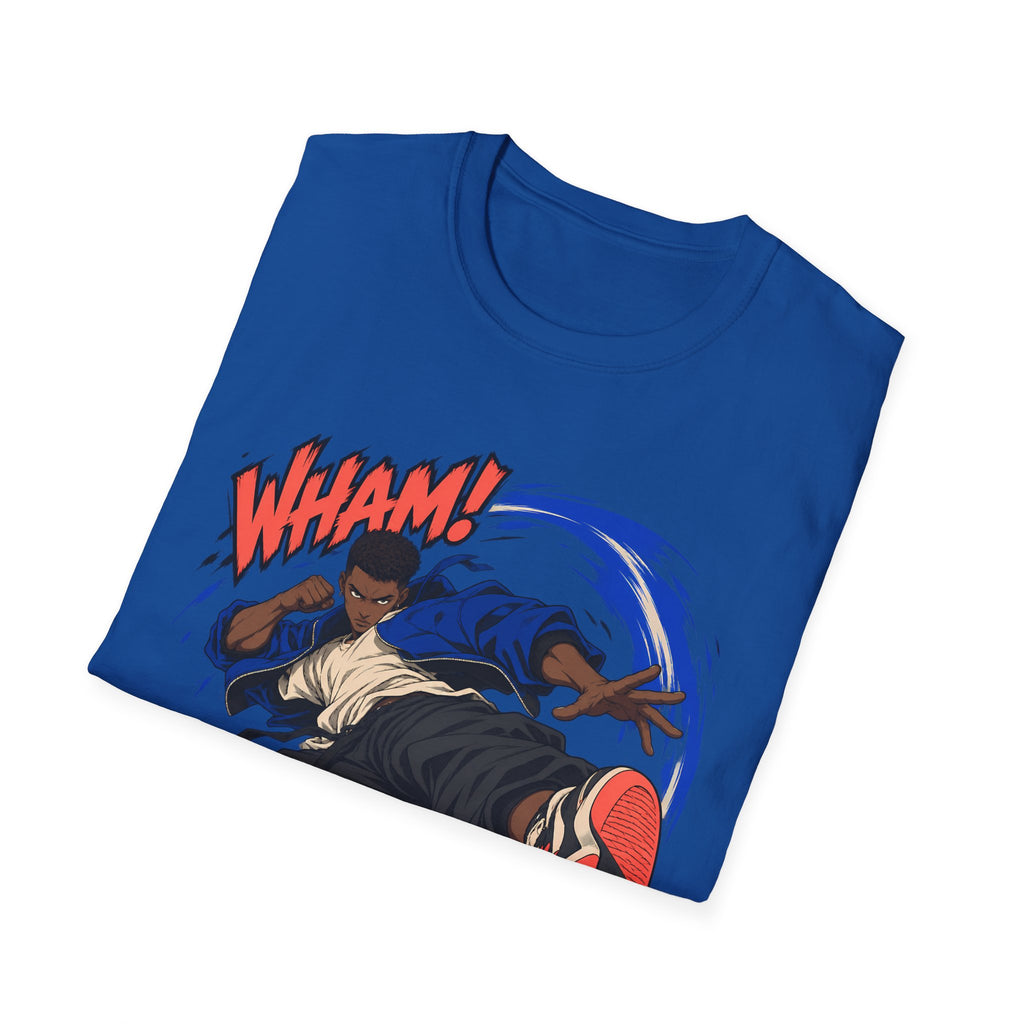 WHAM! | Anime Cartoon Ninja Kick Graphic T Shirt