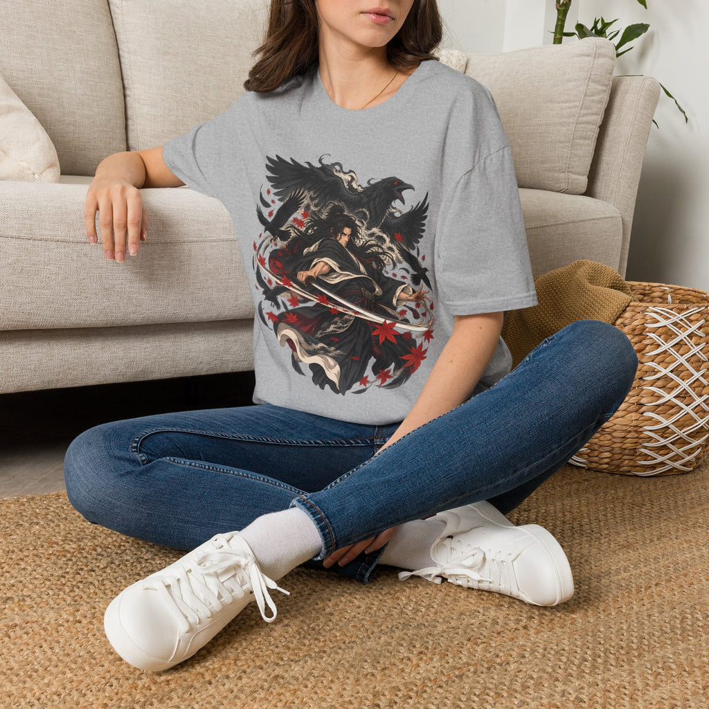 Raven Master | Japanese Samurai | Dark Fantasy T-Shirt