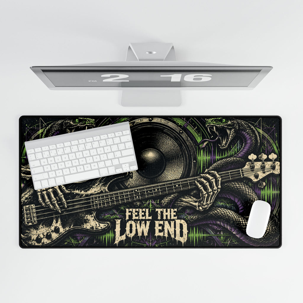 Mouse Mat | Feel The Low End Bass Guitar | Rock Music Desk Mat