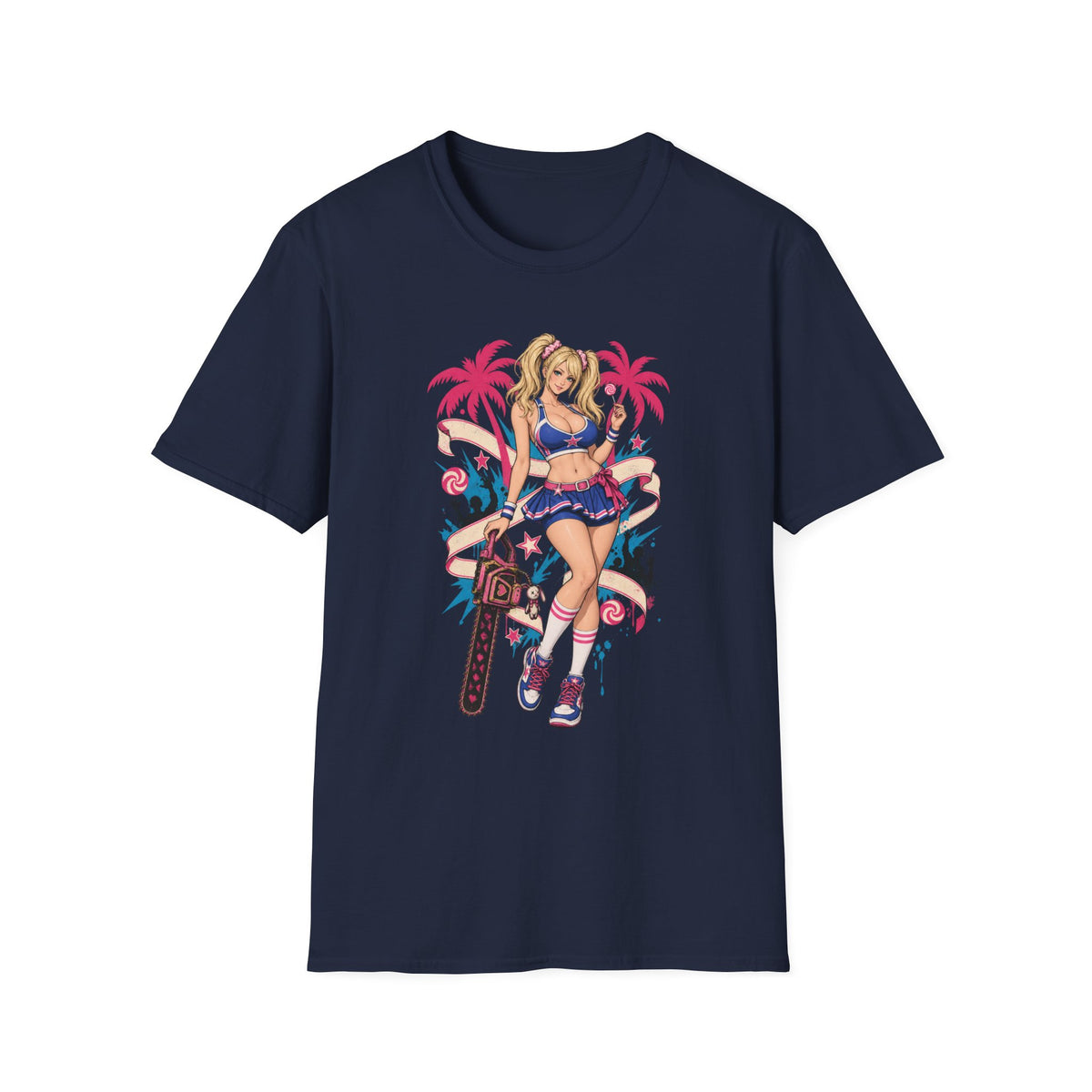 Juliet Starling | Lollipop Chainsaw | Retro Pin Up Girl | Beach Babe T-Shirt