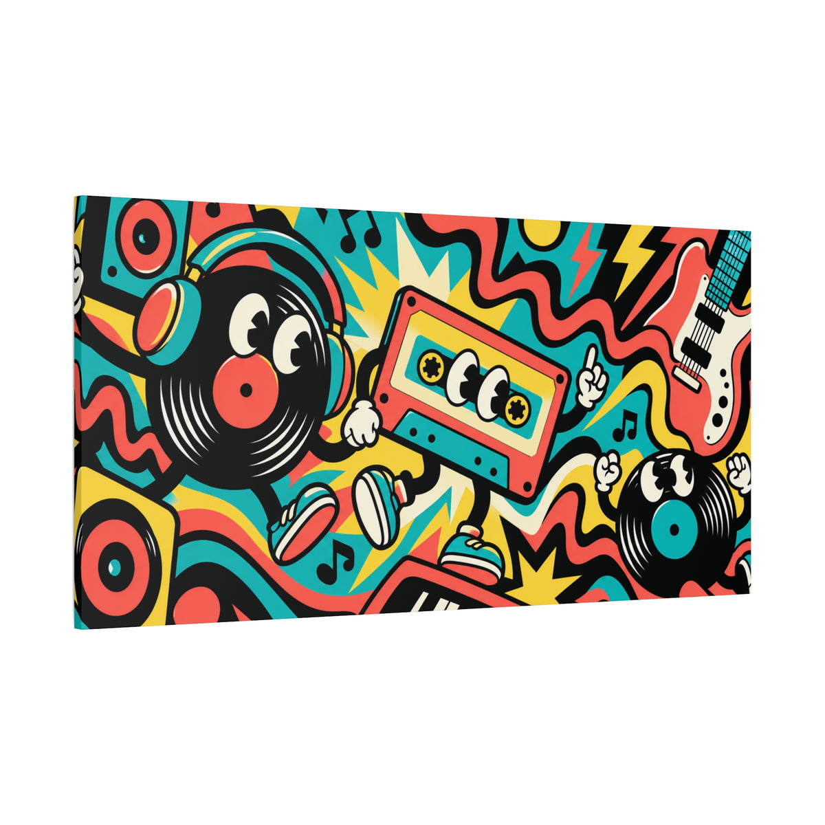 Wall art | Mixtape Madness: Retro Music Pop Art Print