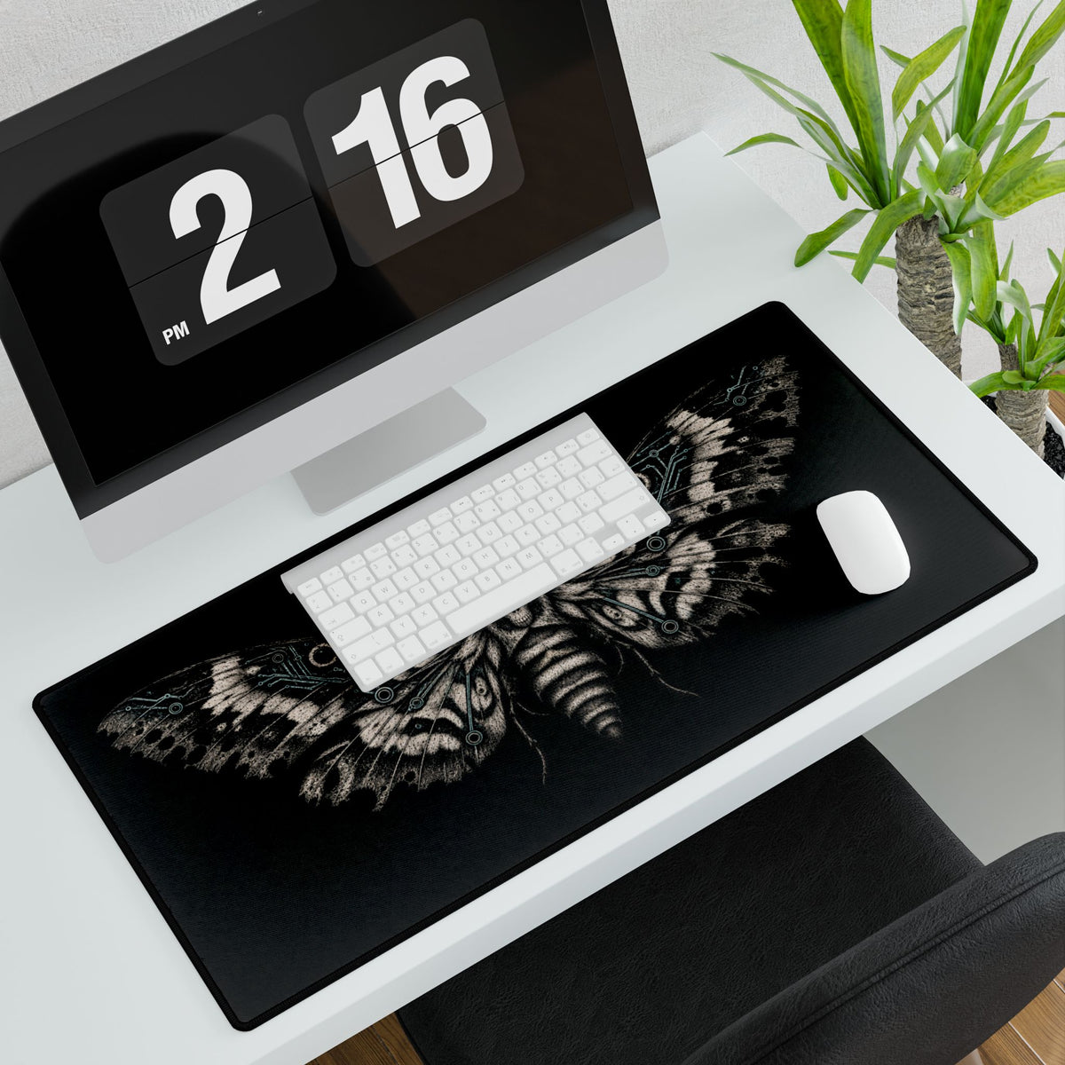 Gothic Death's-Head Moth | Dark Skull Moth Gaming/Office Mouse Pad