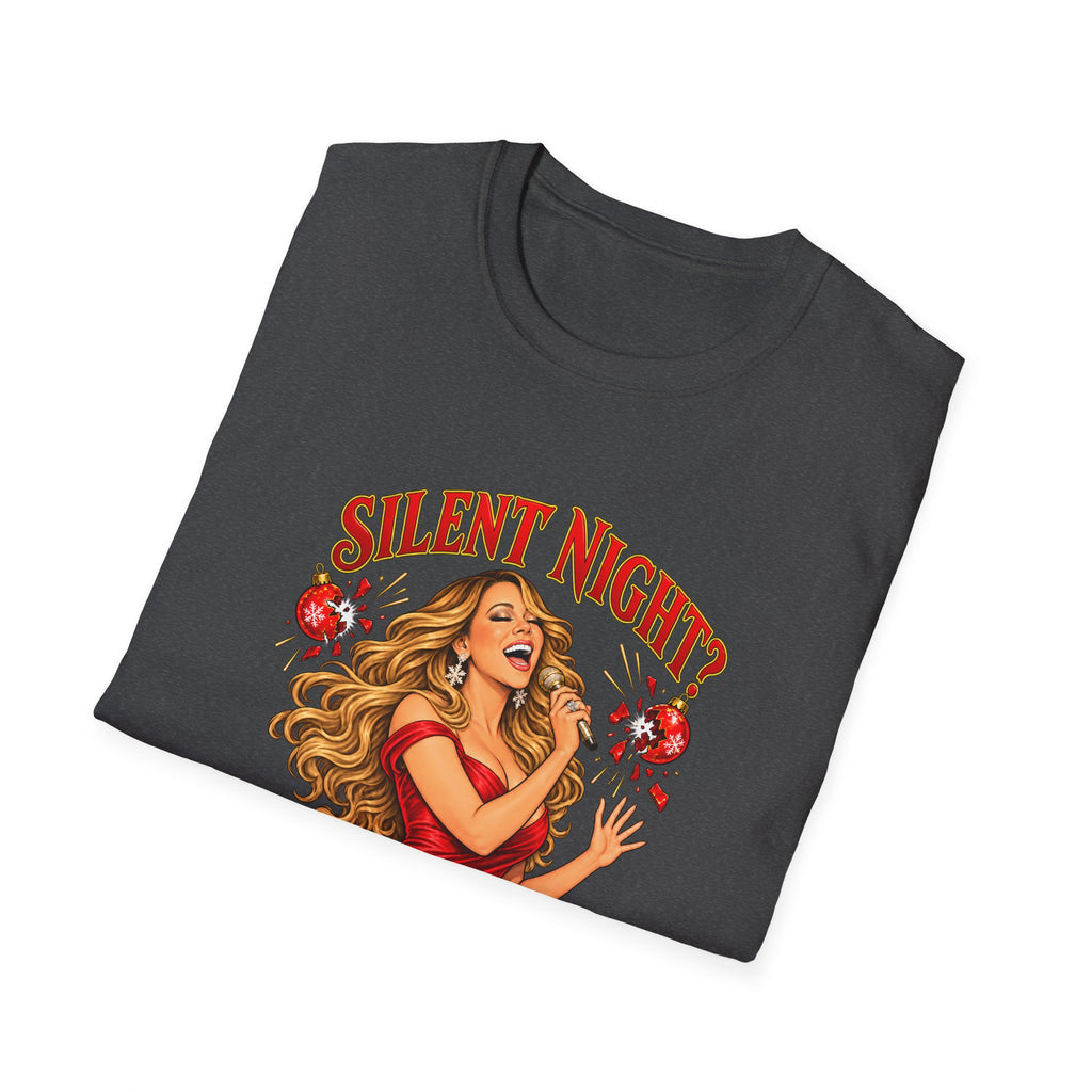 Mariah Carey Christmas T-Shirt | Silent Night? Not With Mariah Retro Holiday Tee
