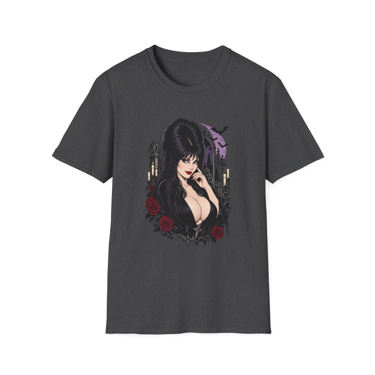 Elvira | Mistress of the Dark | Gothic Vampyress Pinup Girl | Sexy Halloween T-Shirt