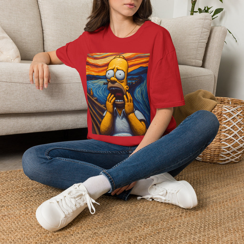 Homer Scream T-Shirt — Parody Pop Art Graphic Tee