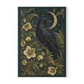 Raven Botanical A5 Lined Notebook Celestial Moon Journal 150 Pages