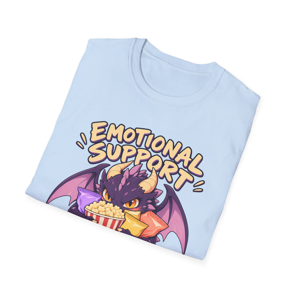 Emotional Support Snacks | Cute Dragon Eating Popcorn Anime Shirt