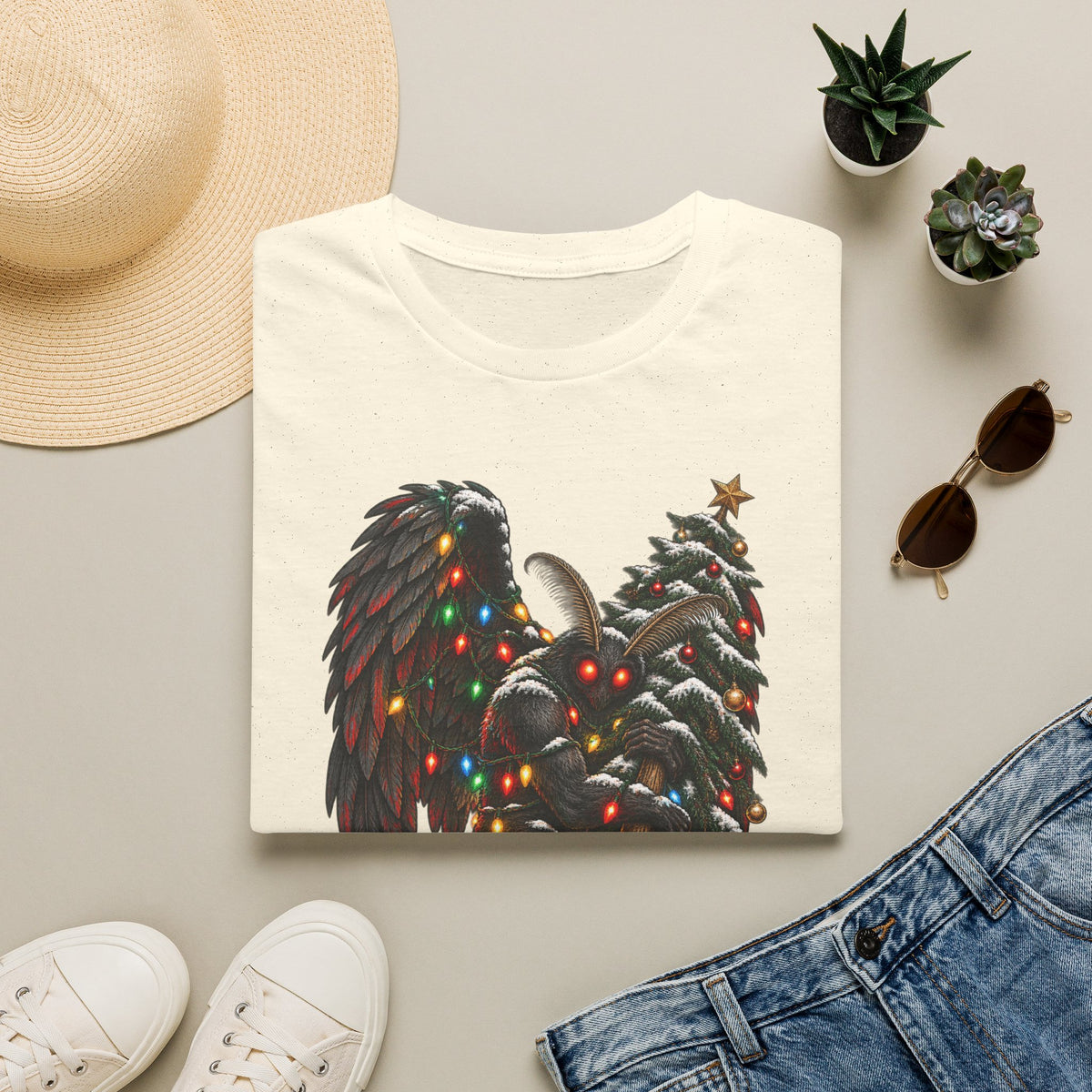 Moth to a Flame | Mothman | Christmas T Shirt