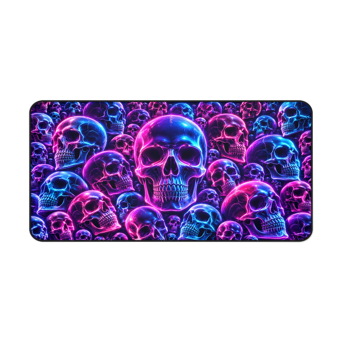 Neon Cyberpunk Skulls | Electric Pink and Cyan Art