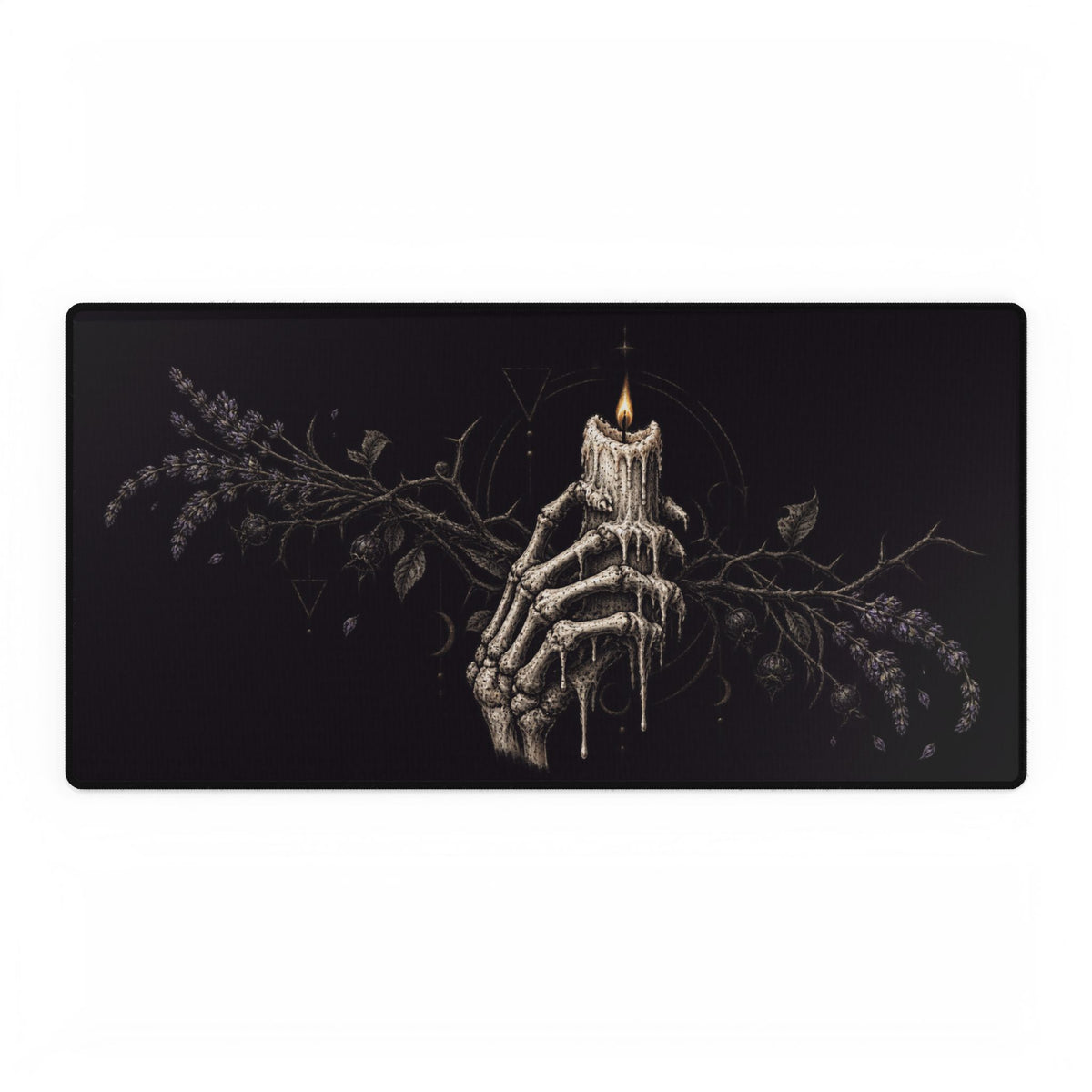 Mouse Mat | Skeleton Hand & Ritual Candle | Witchy Gothic Art Desk Mat
