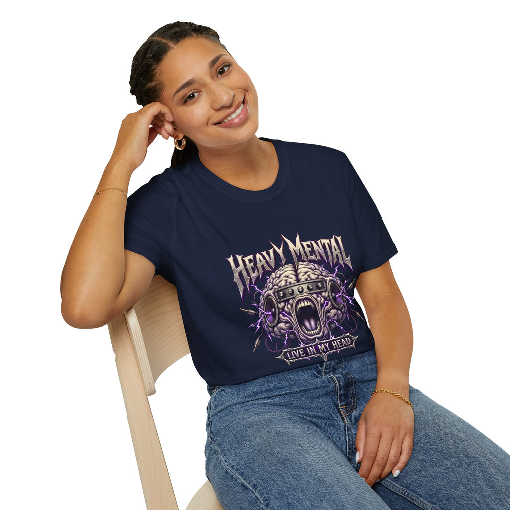 Heavy Mental T-Shirt | Live In My Head' Metal Graphic Tee