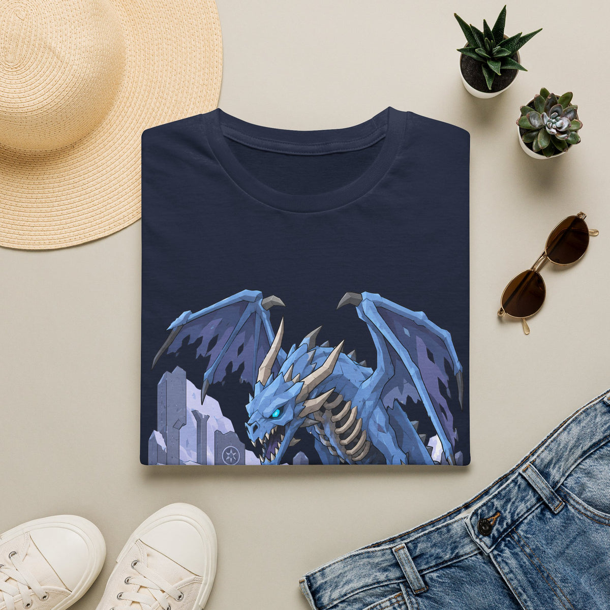 Vorkath Blue Ice Dragon T-Shirt - Fantasy Dragon Graphic Tee