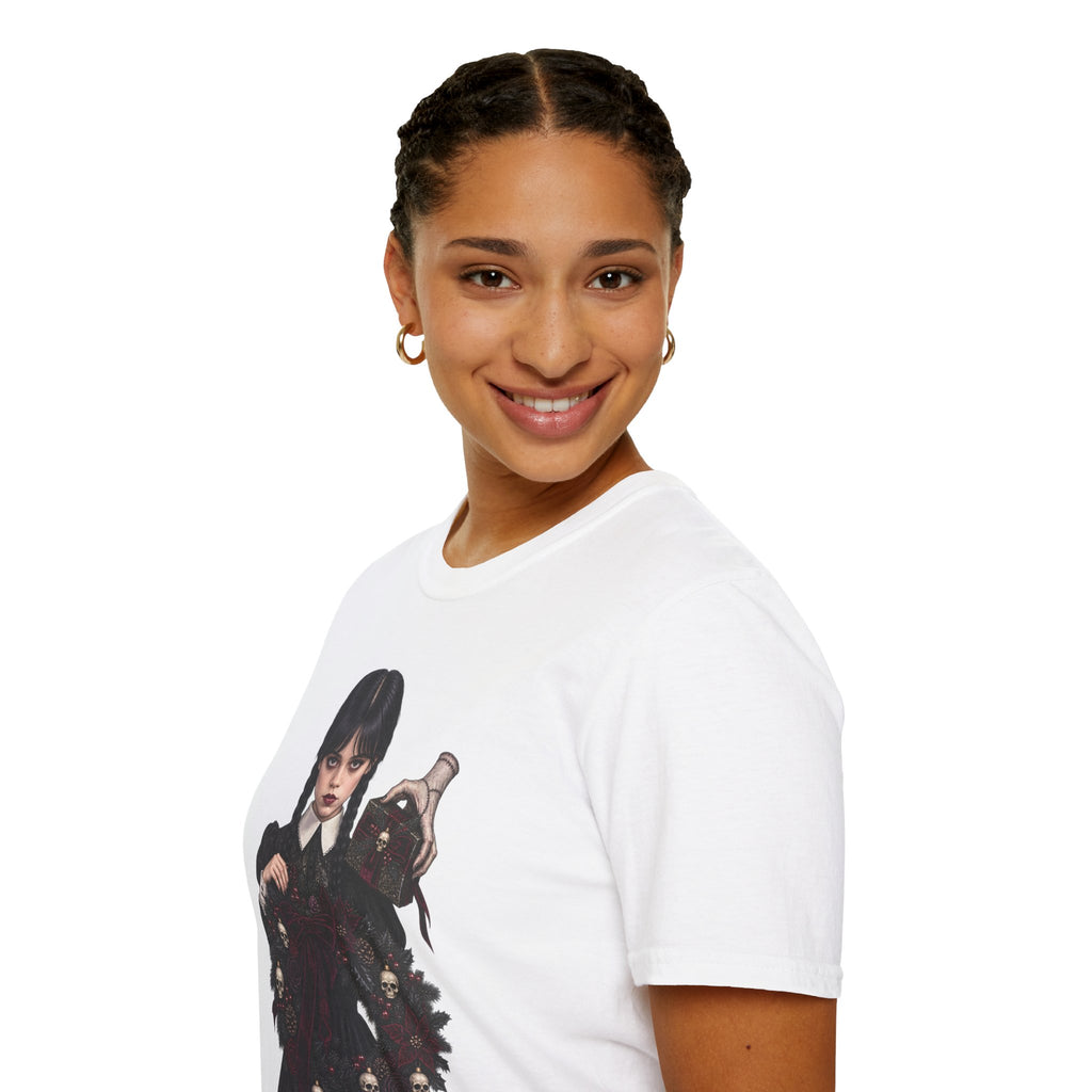 Wednesday Addams | Gothic Chrismtas Portrait T-Shirt