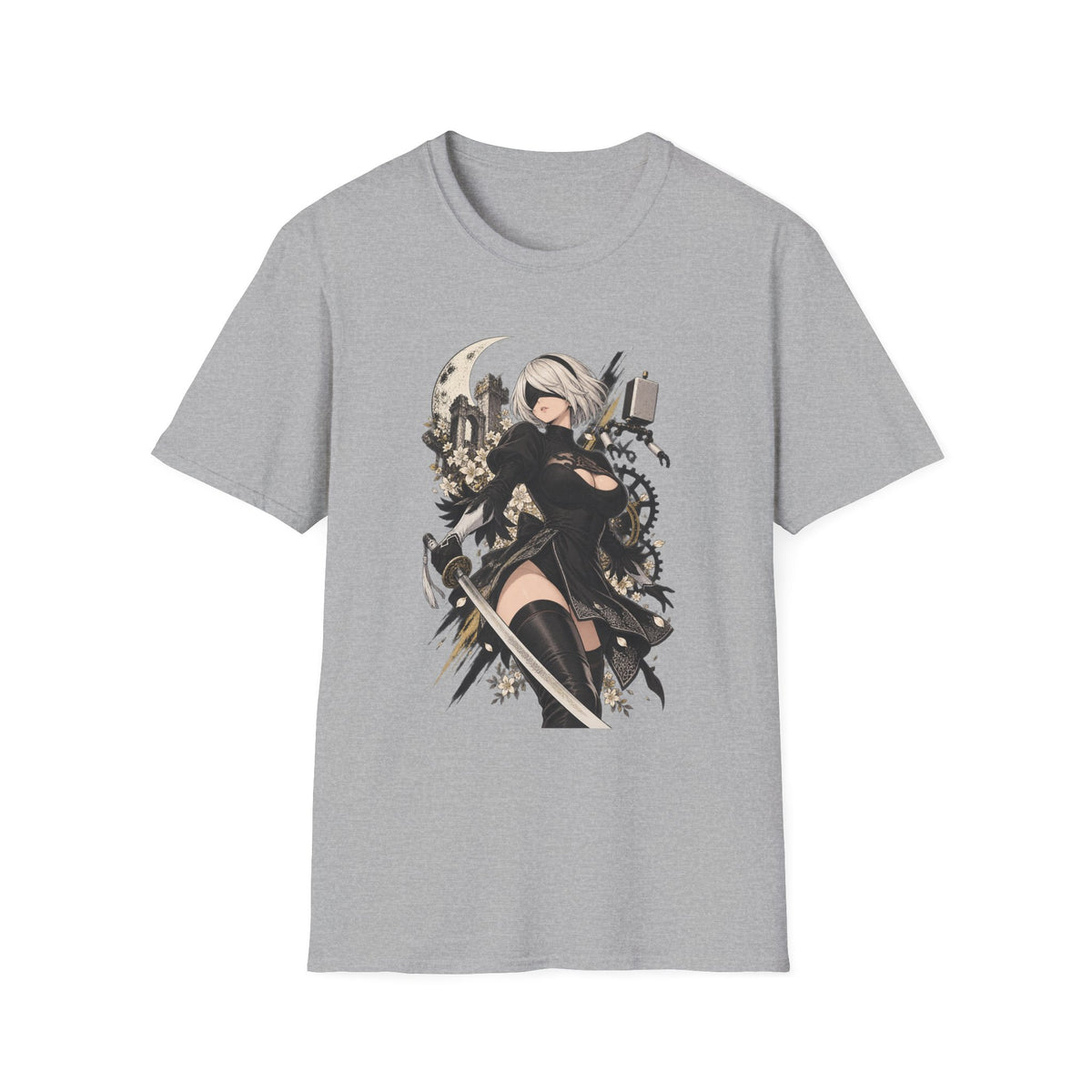 2B | Nier Automata | Anime Swordgirl Pin Up T-Shirt