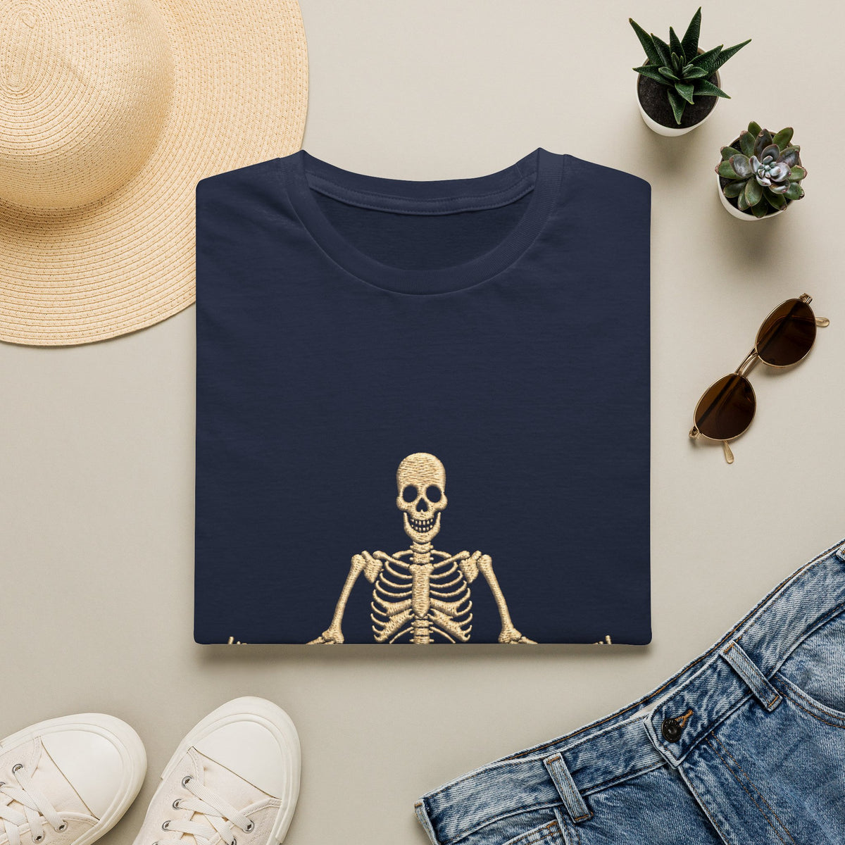 Skeleton Yoga T-Shirt - 'Don't Trip' Funny Skeleton GTA 6 Inspired