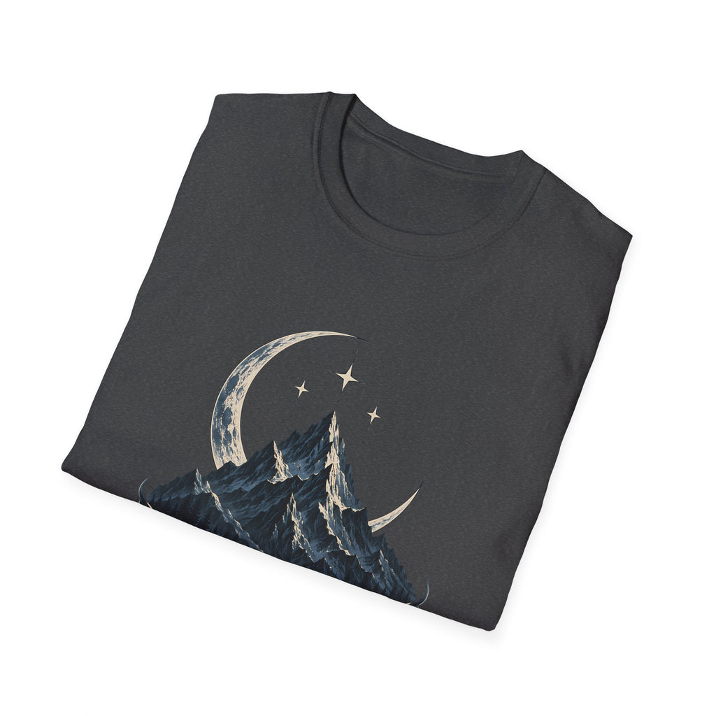 Night Court Mountain | ACOTAR Book Crescent Moon & Stars Graphic