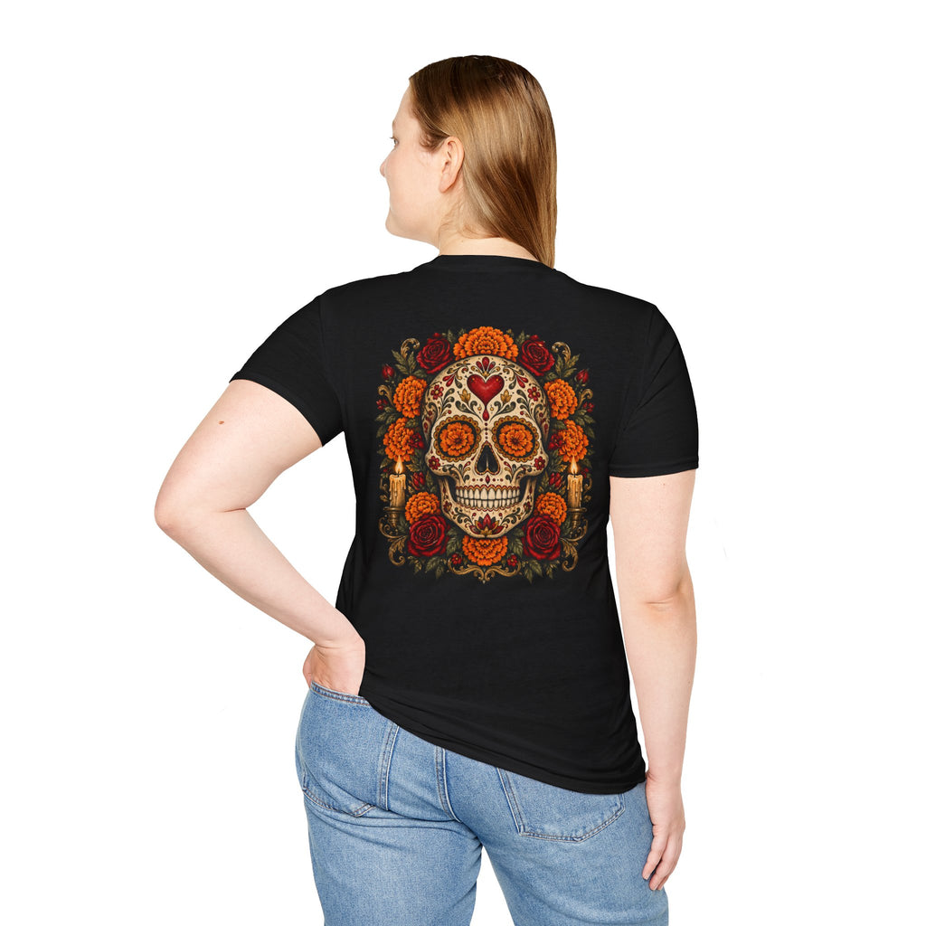 Sugar Skull | Day of the Dead | Floral Skull Graphic Tee